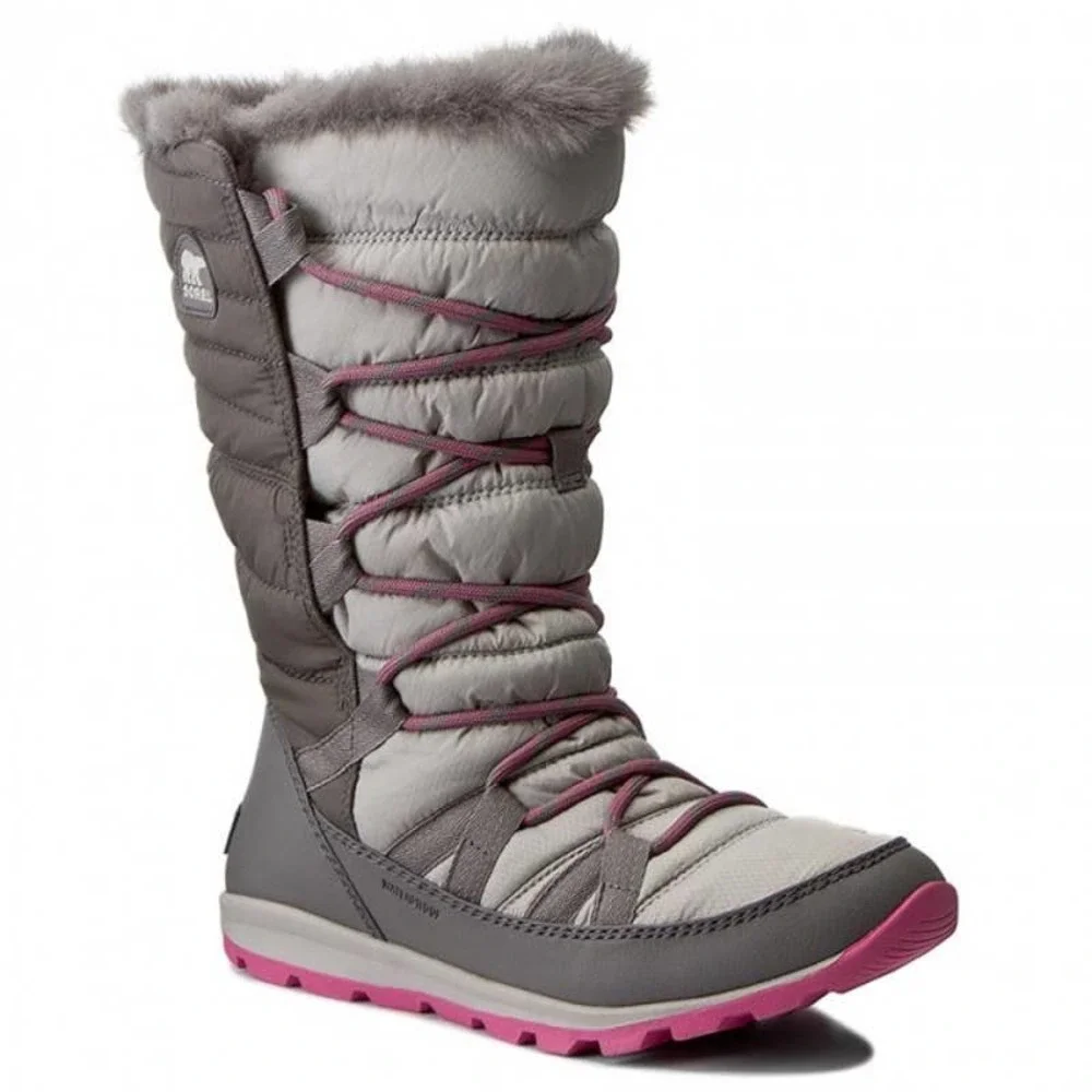 Sorel Whitney Lace NY1895 Pink Ice Tall Boot Y6 - Picture 1 of 8